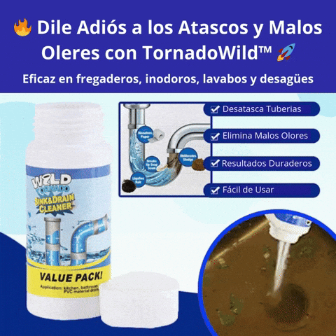 Desatascador TornadoWild™ | Elimina Olores y Atascos al Instante🏆